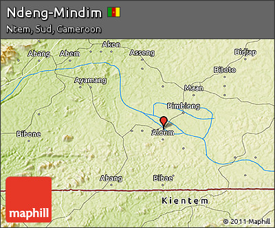 Physical 3D Map of Ndeng-Mindim