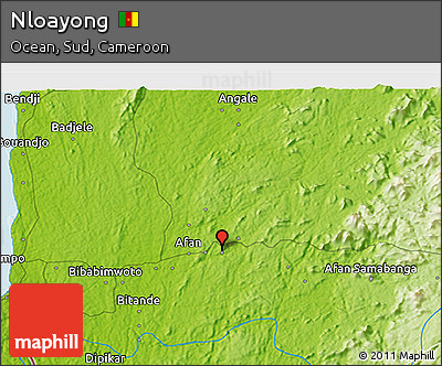 Physical 3D Map of Nloayong