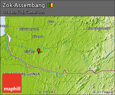 Physical 3D Map of Zok-Assembang