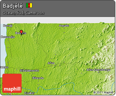 Physical 3D Map of Badjélé