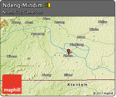Physical 3D Map of Ndeng-Mindim