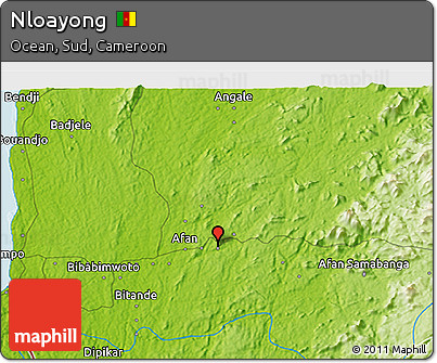 Physical 3D Map of Nloayong