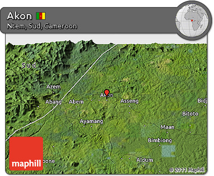 Satellite 3D Map of Akon
