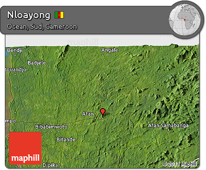 Satellite 3D Map of Nloayong
