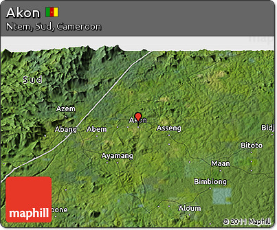 Satellite 3D Map of Akon