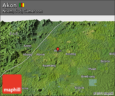 Satellite 3D Map of Akon