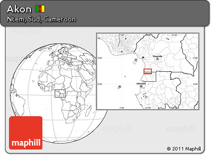 Blank Location Map of Akon