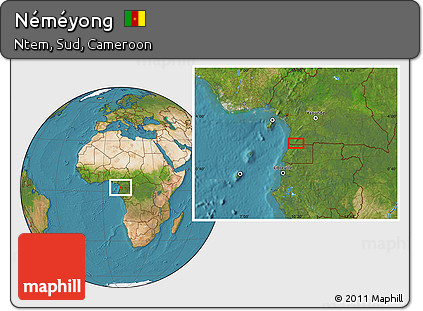 Satellite Location Map of Néméyong