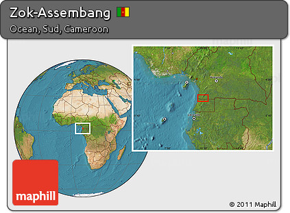 Satellite Location Map of Zok-Assembang