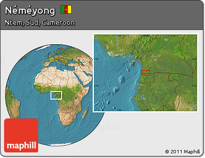Satellite Location Map of Néméyong