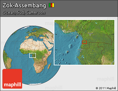 Satellite Location Map of Zok-Assembang