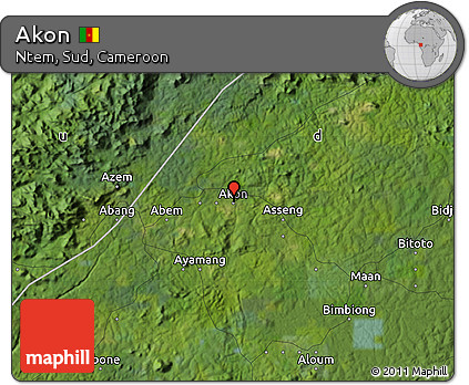 Satellite Map of Akon