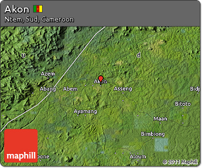 Satellite Map of Akon