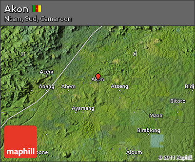 Satellite Map of Akon