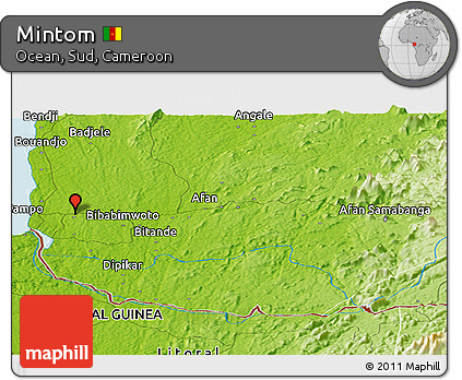 Physical Panoramic Map of Mintom