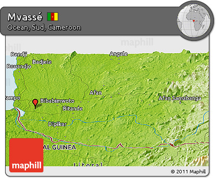 Physical Panoramic Map of Mvassé