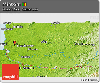 Physical Panoramic Map of Mintom