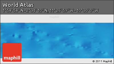 Physical Panoramic Map of the Area around 2° 16' 34" N, 10° 58' 29" W