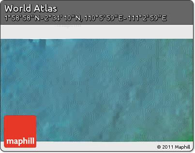 Satellite 3D Map of the Area around 2° 16' 34" N, 110° 34' 29" E