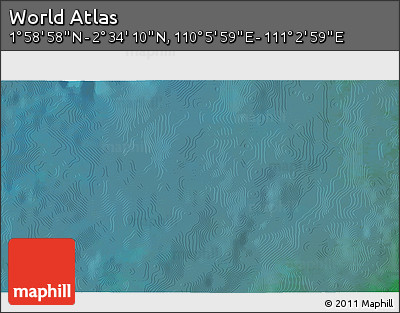 Satellite 3D Map of the Area around 2° 16' 34" N, 110° 34' 29" E