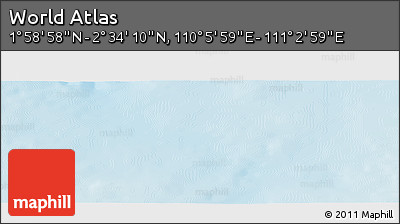 Physical Panoramic Map of the Area around 2° 16' 34" N, 110° 34' 29" E