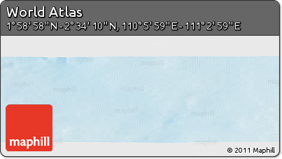 Physical Panoramic Map of the Area around 2° 16' 34" N, 110° 34' 29" E