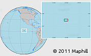 Gray Location Map of the area around 2° 16' 34" N, 110° 25' 30" W
