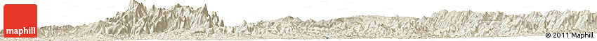 Shaded Relief Horizon Map of the Area around 2° 16' 34" N, 113° 58' 29" E