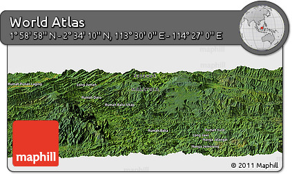 Satellite Panoramic Map of the Area around 2° 16' 34" N, 113° 58' 29" E