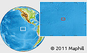 Physical Location Map of the area around 2° 16' 34" N, 117° 13' 29" W