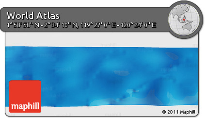 Physical Panoramic Map of the Area around 2° 16' 34" N, 119° 55' 30" E