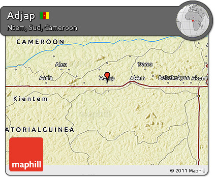 Physical 3D Map of Adjap