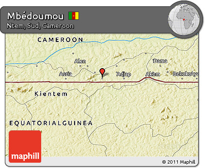 Physical 3D Map of Mbédoumou