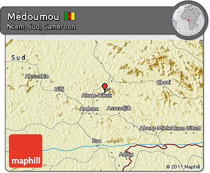 Physical 3D Map of Médoumou