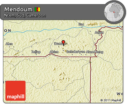 Physical 3D Map of Mendoum