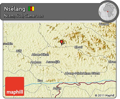 Physical 3D Map of Nsélang