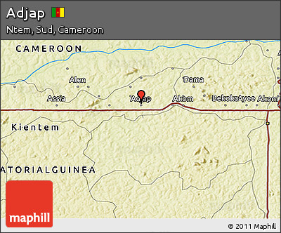 Physical 3D Map of Adjap