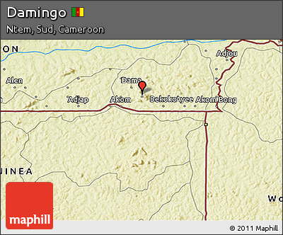 Physical 3D Map of Damingo