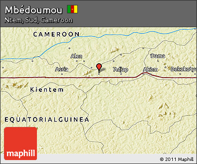 Physical 3D Map of Mbédoumou