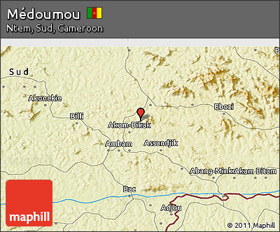 Physical 3D Map of Médoumou