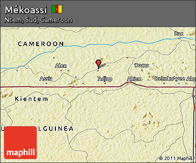 Physical 3D Map of Mékoassi
