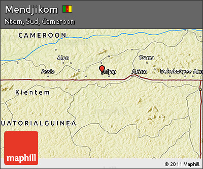 Physical 3D Map of Mendjikom