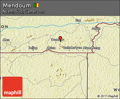 Physical 3D Map of Mendoum