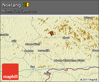 Physical 3D Map of Nsélang