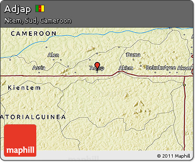 Physical 3D Map of Adjap