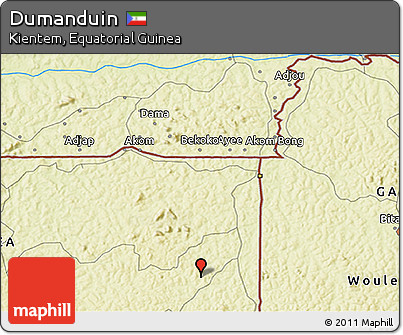 Physical 3D Map of Dumanduin