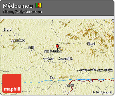 Physical 3D Map of Médoumou