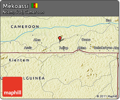 Physical 3D Map of Mékoassi