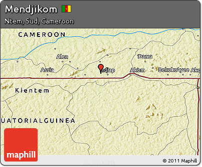 Physical 3D Map of Mendjikom