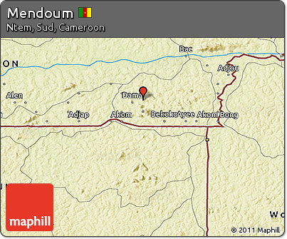 Physical 3D Map of Mendoum